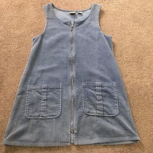 Vintage Powder Blue Corduroy Dress, Medium
